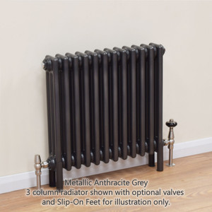 NF3-A-MET-H-LS01 - Infinity Anthracite 3 Column Radiator 3 Sections H550mm X W162mm