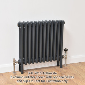 NF3-A-H-LS01 - Infinity Anthracite 3 Column Radiator 39 Sections H600mm X W1818mm