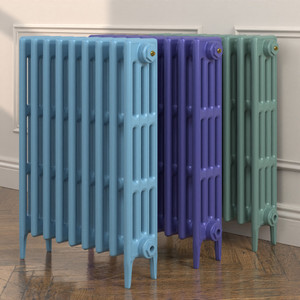 CI-RC760-LG-LS00 - Richmond 4 Column Victorian Cast Iron Radiator H760mm x W217mm