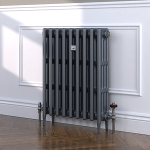 CI-RC760-10-MET-NAT-CAST-LS01 - Richmond 4 Column Victorian Cast Iron Radiator H760mm x W217mm