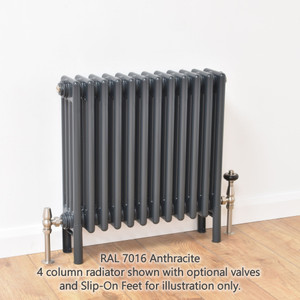 NF4-A-H-LS01 - Infinity Anthracite 4 Column Radiator 7 Sections H350mm X W346mm