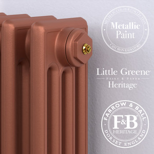 CI-RC-MET-COPPER-CU00 - Richmond 4 Column Victorian Cast Iron Radiator H813mm x W214mm