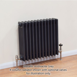 NF4-A-MET-H-LS00 - Infinity Anthracite 4 Column Radiator 8 Sections H550mm X W392mm