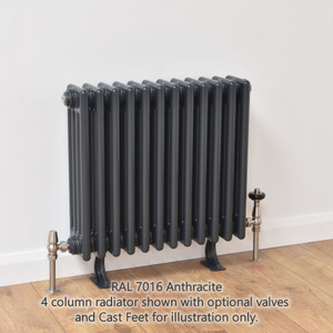 NF4-A-H-LS02 - Infinity Anthracite 4 Column Radiator 4 Sections H750mm X W208mm