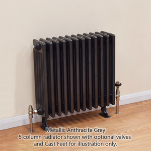 NF5-A-MET-H-LS01 - Infinity Anthracite 5 Column Radiator 32 Sections H600mm X W1496mm