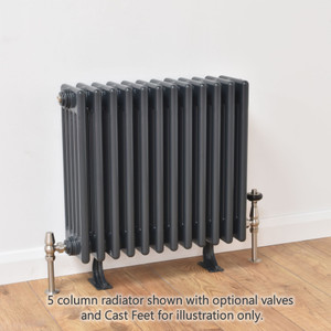 NF5-A-H-LS01 - Infinity Anthracite 5 Column Radiator 12 Sections H750mm X W576mm