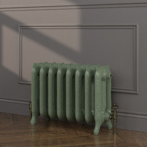 CI-RO470-FB-CALKE-GREEN-034-LS00 - Rochester 3 Column Cast Iron Radiator H470mm x W278mm