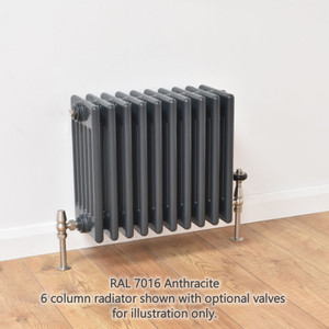 NF6-A-H-LS00 - Infinity Anthracite 6 Column Radiator 35 Sections H400mm X W1634mm