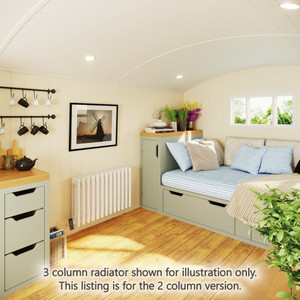 DQ-MD2E-600-W-LS00 - DQ Modus Electric 2 Column Horizontal Radiator H600mm x W692mm