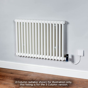 DQ-MD3E-600-W-LS01 - DQ Modus Electric 3 Column Horizontal Radiator H600mm x W692mm