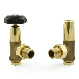 T-MAN-066-AG-B-ALT00 - Buckland Traditional Manual Angled Brass Radiator Valves