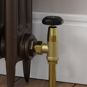 T-MAN-066-AG-B-CU00 - Buckland Traditional Manual Angled Brass Radiator Valves