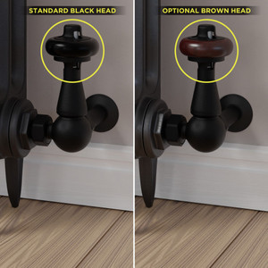 T-TRV-020-CR-TB-BROWN-HEAD-COMP - Flatford Traditional TRV Corner Textured Black Thermostatic Radiator Valves