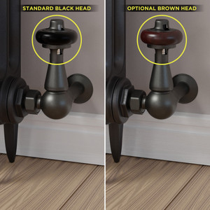 T-TRV-020-CR-PW-BROWN-HEAD-COMP - Flatford Traditional TRV Corner Light Pewter Thermostatic Radiator Valves