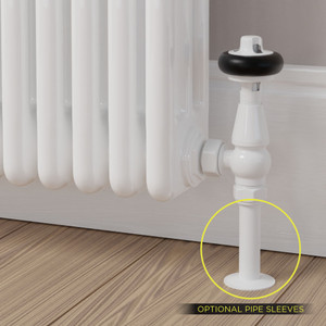 T-TRV-019-AG-W-SLEEVE-OPTION - Flatford Traditional TRV Angled White Thermostatic Radiator Valves