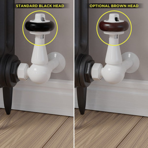 T-TRV-020-CR-W-BROWN-HEAD-COMP - Flatford Traditional TRV Corner White Thermostatic Radiator Valves