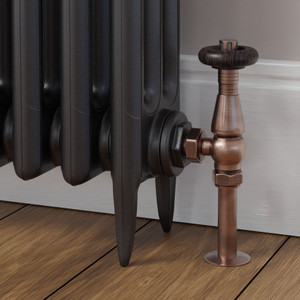T-TRV-068-AG-AC-PIP-BROWN-HEAD-LS00 - Jarrow Traditional TRV Angled Antique Copper Thermostatic Radiator Valves