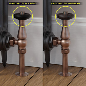 T-TRV-068-AG-AC-BROWN-HEAD-COMP - Jarrow Traditional TRV Angled Antique Copper Thermostatic Radiator Valves