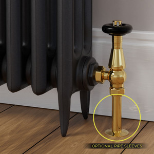 T-TRV-068-AG-B-SLEEVE-OPTION - Jarrow Traditional TRV Angled Brass Thermostatic Radiator Valves
