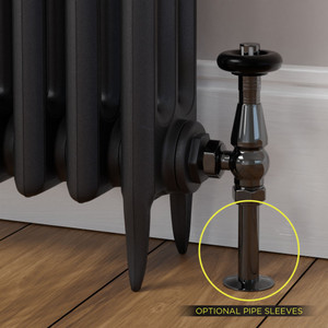 T-TRV-068-AG-BL-SLEEVE-OPTION - Jarrow Traditional TRV Angled Black Nickel Thermostatic Radiator Valves