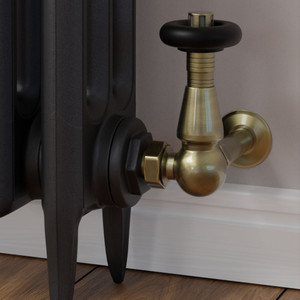 T-TRV-069-CR-AB-CU00 - Jarrow Traditional TRV Corner Antique Brass Thermostatic Radiator Valves