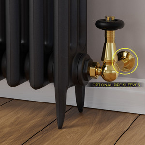 T-TRV-069-CR-B-SLEEVE-OPTION - Jarrow Traditional TRV Corner Brass Thermostatic Radiator Valves