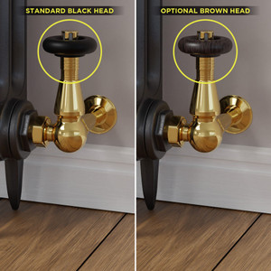 T-TRV-069-CR-B-BROWN-HEAD-COMP - Jarrow Traditional TRV Corner Brass Thermostatic Radiator Valves