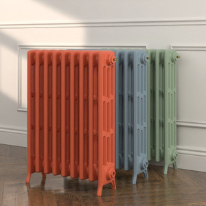 CI-NE760-4-D-003-004 - Georgian 4 Column Cast Iron Radiator H760mm x W208mm