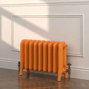CI-CH460-LITTLE-GREENE-HERITAGE-PAINT-FINISH-MARIGOLD-209-LS00 - Chester 2 Column Cast Iron Radiator H460mm x W249mm