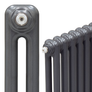 Trade Essentials Metallic Anthracite 2 Column Horizontal Radiator H500 x W622