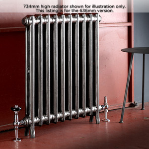 AR-RE636-2-LS00 - Arroll Edwardian 2 Column Cast Iron Radiator H636mm x W1654mm