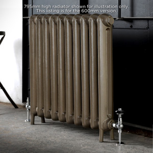 AR-RL610-2-LS02 - Arroll Peerless 2 Column Cast Iron Radiator H600mm x W262