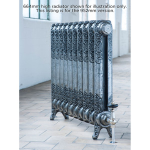 AR-RPRF950-2-LS01 - Arroll Rococo 2 Column Cast Iron Radiator H952mm x W259mm