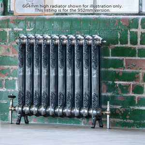 AR-RPRF950-2-LS03 - Arroll Rococo 2 Column Cast Iron Radiator H952mm x W259mm