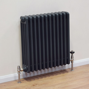 CT4-A-LS00 - Classic Anthracite 4 Column Radiator H600 X W398