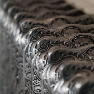 CA-R3780-CU00 - Carron Rococo 3 Column Cast Iron Radiator H780mm x W562mm