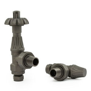 T-TRV-029-AG-PW-ALT00 - Arlington Traditional TRV Angled Light Pewter Thermostatic Radiator Valves with Sleeves