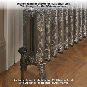 PA-PIC-660-CU00 - Paladin Piccadilly 2 Column Cast Iron Radiator H660mm x W247mm