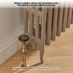 PA-VIC4-460-CU00 - Paladin Victoriana 4 Column Cast Iron Radiator H460mm x W217mm