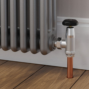 T-MAN-070-AG-C-LS01 - Buckland Traditional Manual Angled Chrome Radiator Valves 3/4 Inch