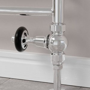 T-TRV-044-ST-C-PIP-CU00 - Alfriston Traditional TRV Straight Chrome Thermostatic Radiator Valves With Sleeves