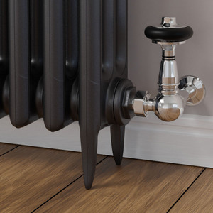 T-TRV-049-CR-C-PIP-LS00 - Ascott Traditional TRV Corner Chrome Radiator Valves With Sleeves