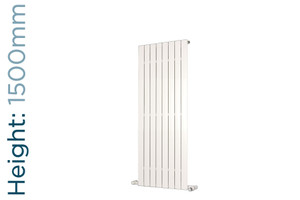 EU-EMAV-1500-W-TH - Eucotherm Mars Vertical Flat Panel White Radiator H1500mm X W445mm