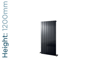 EU-EMAV-1200-A-TH - Eucotherm Mars Vertical Flat Panel Anthracite Radiator H1200mm X W445mm
