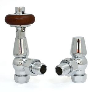 T-MAN-021-AG-C - Eastbury Traditional Manual Angled Chrome Radiator Valves With Sleeves