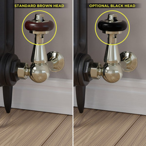 T-TRV-020-CR-N-BLACK-HEAD-COMP - Eastbury Traditional Manual Corner Nickel Radiator Valves With Sleeves