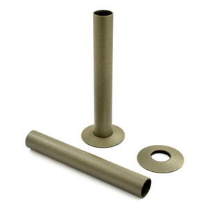 A-PIP-500-130-OEB - Arlington Traditional Manual Angled Old English Brass Radiator Valves With Sleeves