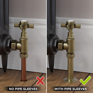 T-MAN-064-AG-AB-SLEEVE-COMP - Winkworth Traditional Manual Angled Textured Black Radiator Valves