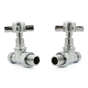 T-MAN-065-ST-C - Winkworth Traditional Manual Straight Chrome Radiator Valves