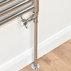 T-MAN-065-ST-C-PIP - Winkworth Traditional Manual Straight Chrome Radiator Valves With Sleeves